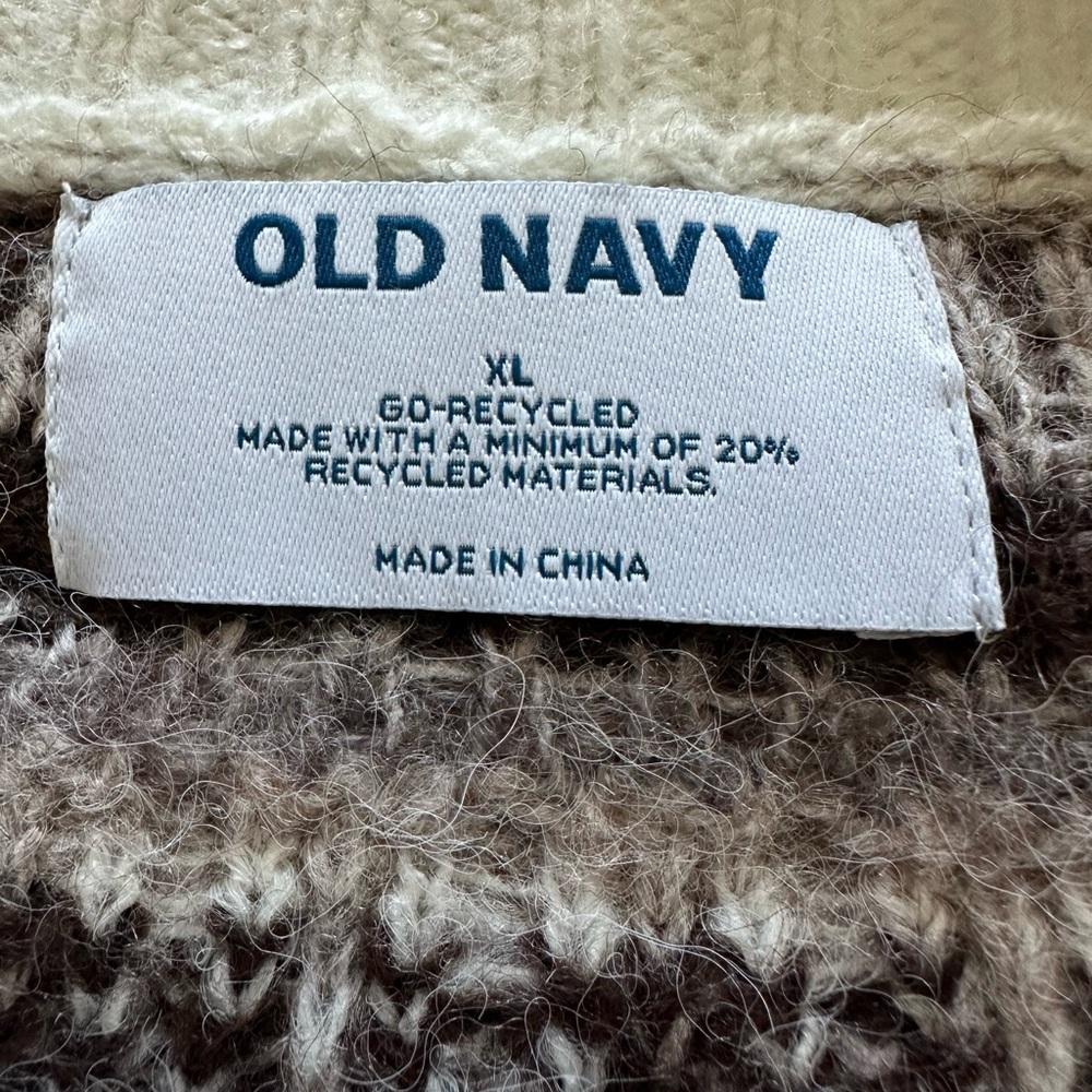 Old Navy Fair Isle Cozy Shaker-Stitch Pullover Sweater Size XL NWT - Picture 8 of 9